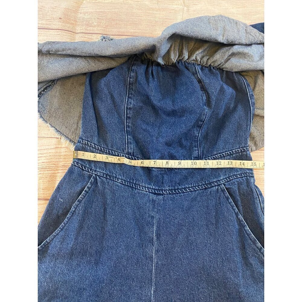 Anthropologie Hei Hei Women's Teirred Denim Crop Jumpsuit - Small - Picture 8 of 15